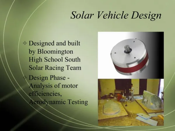 Solar Vehicle Design