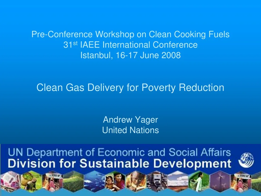 pre conference workshop on clean cooking fuels