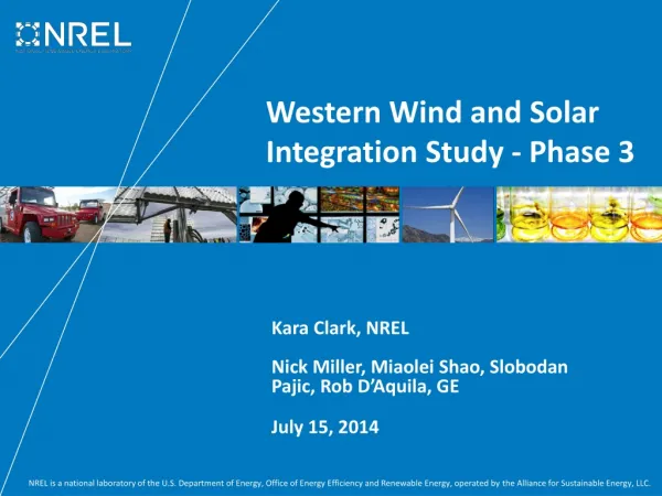 Western Wind and Solar Integration Study - Phase 3