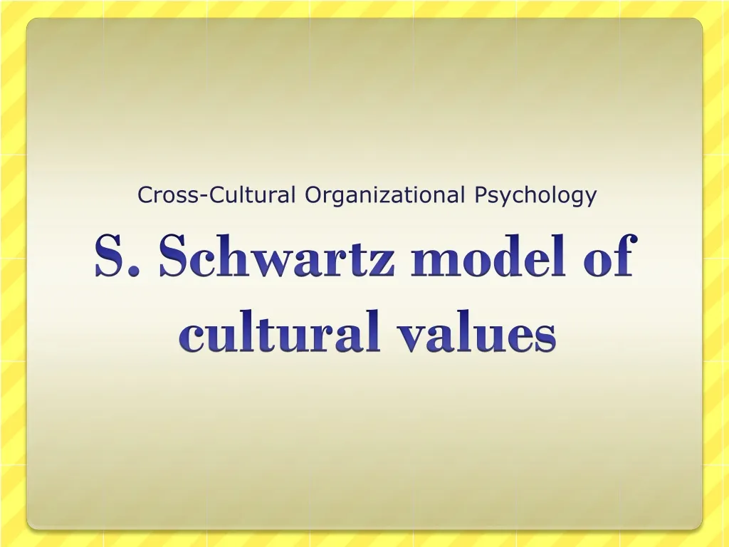cross cultural organizational p sychology