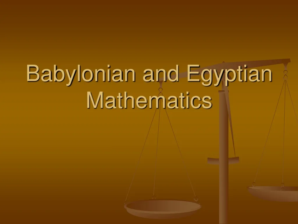 babylonian and egyptian mathematics