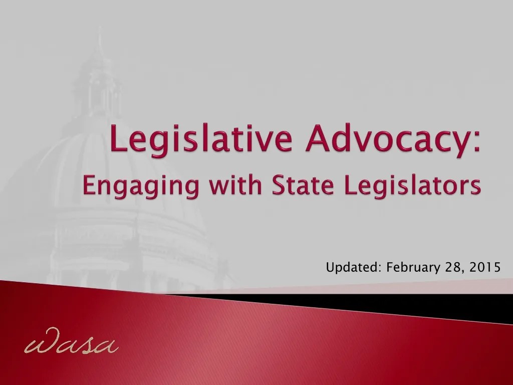 legislative advocacy engaging with state legislators