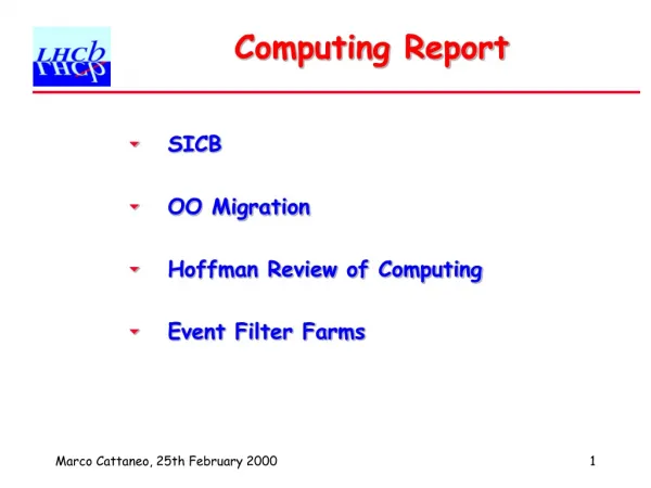 Computing Report