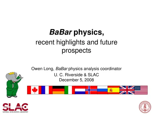 BaBar physics,