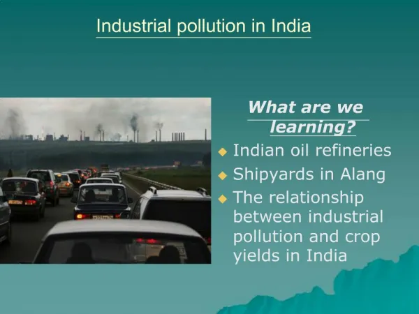 Industrial pollution in India