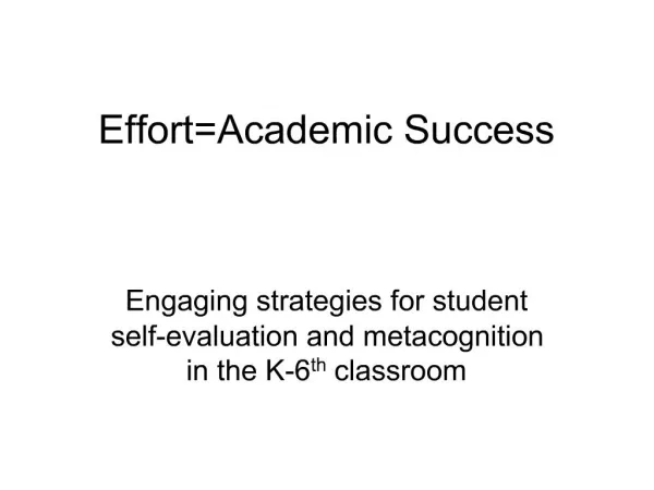 EffortAcademic Success