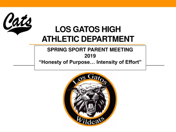LOS GATOS High Athletic Department