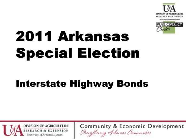 2011 Arkansas Special Election Interstate Highway Bonds