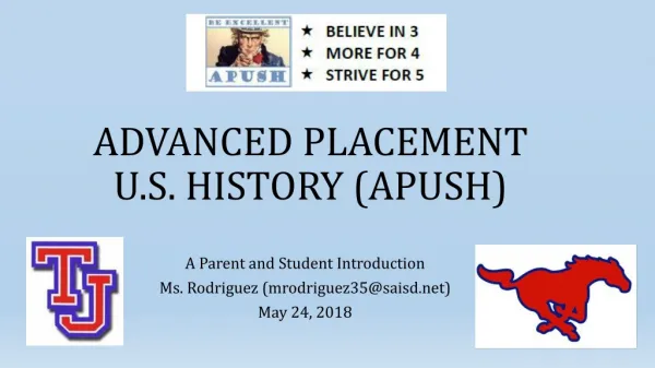 ADVANCED PLACEMENT U.S. HISTORY (APUSH)