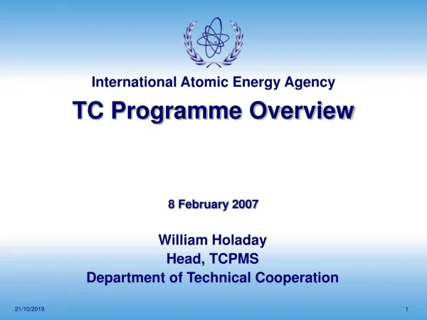 TC Programme Overview 8 February 2007