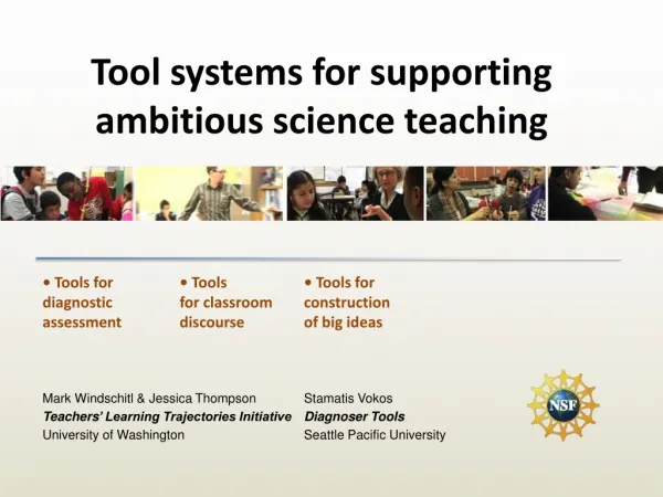 Tool systems for supporting ambitious science teaching