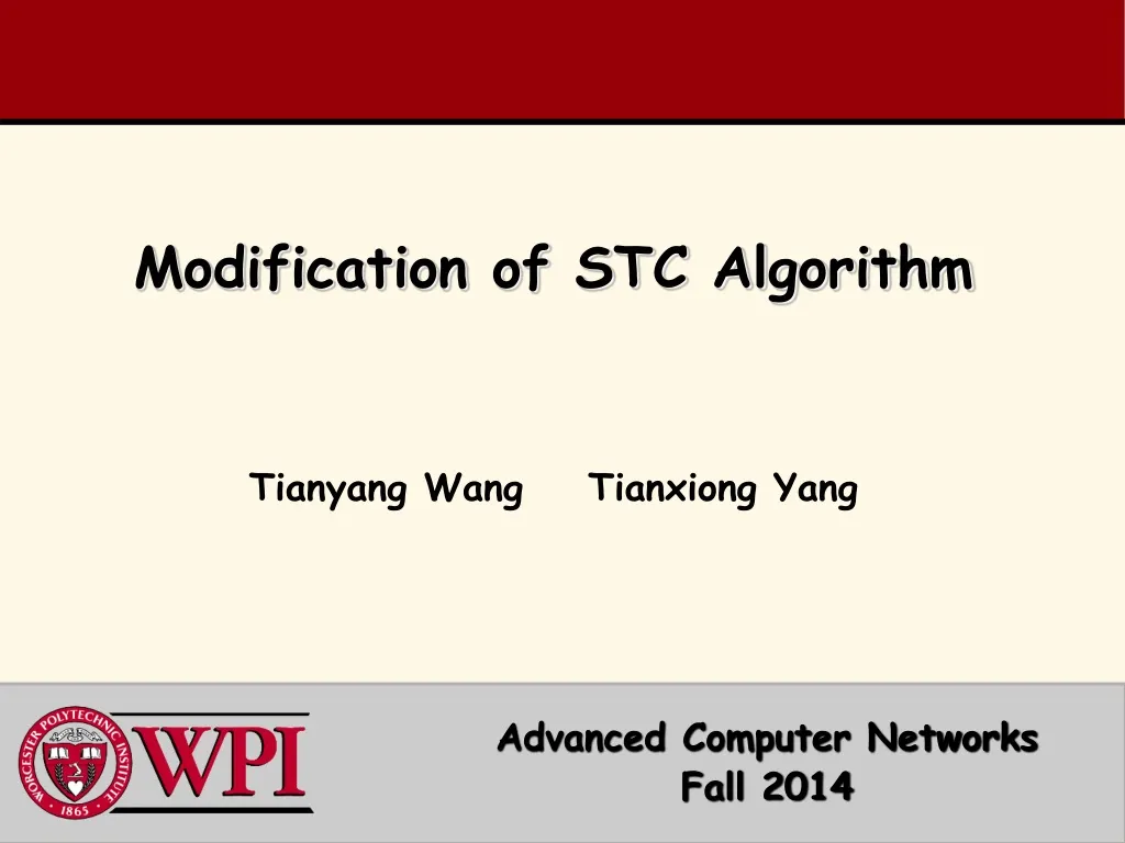 modification of stc algorithm