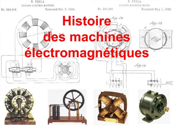 Histoire des machines lectromagn tiques