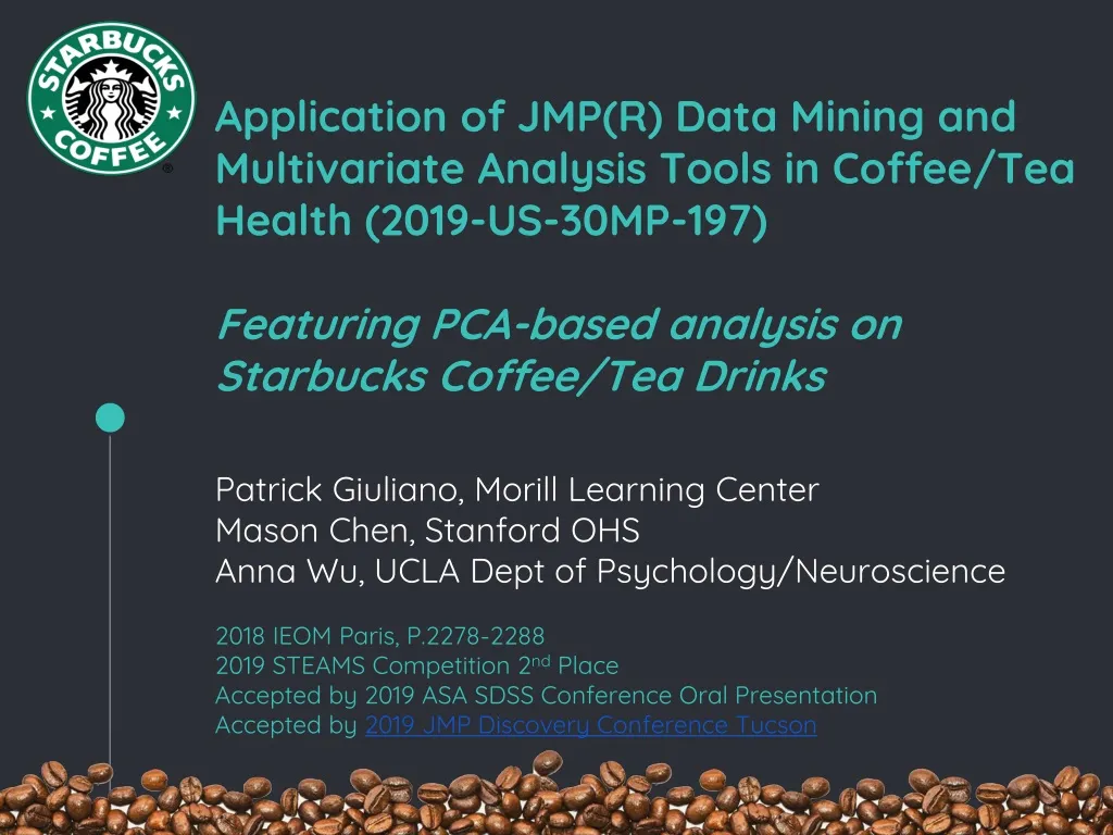 application of jmp r data mining and multivariate