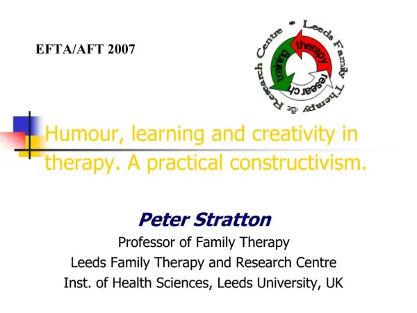 Humour, learning and creativity in therapy. A practical constructivism.