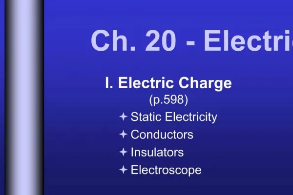 Ch. 20 - Electricity