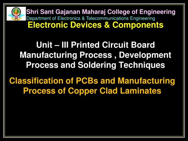Classification of PCBs and Manufacturing Process of Copper Clad Laminates