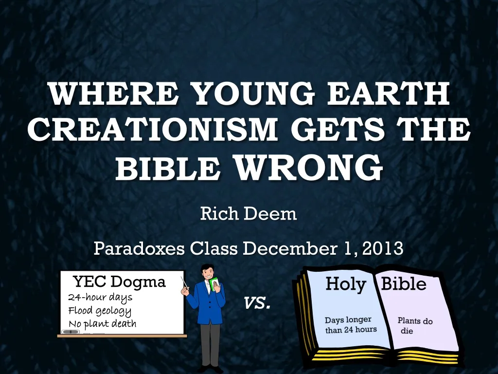 where young earth creationism gets the bible wrong