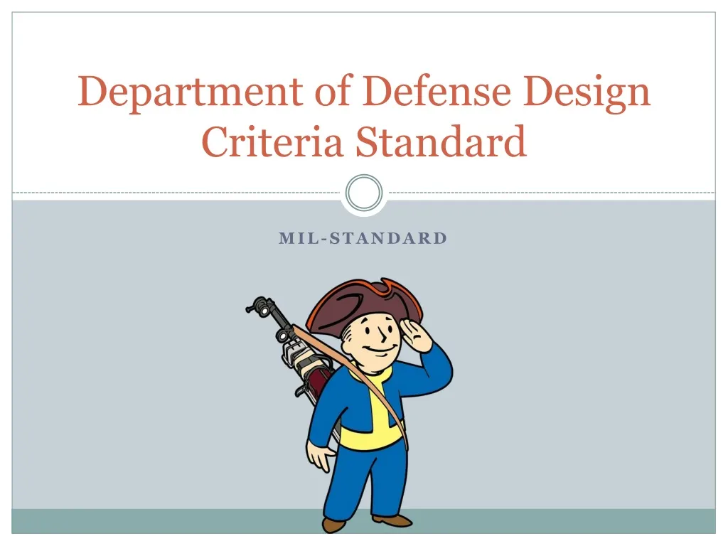 department of defense design criteria standard