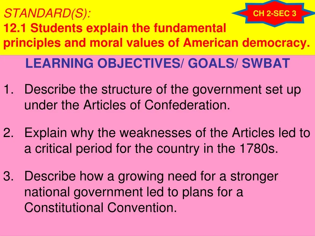 standard s 12 1 students explain the fundamental principles and moral values of american democracy