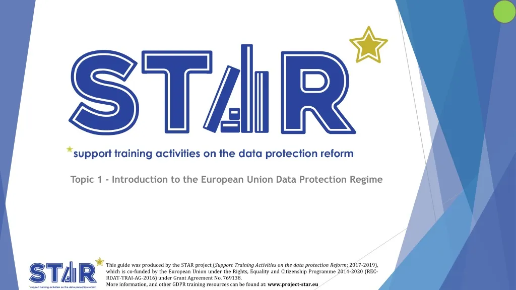 topic 1 introduction to the european union data protection regime