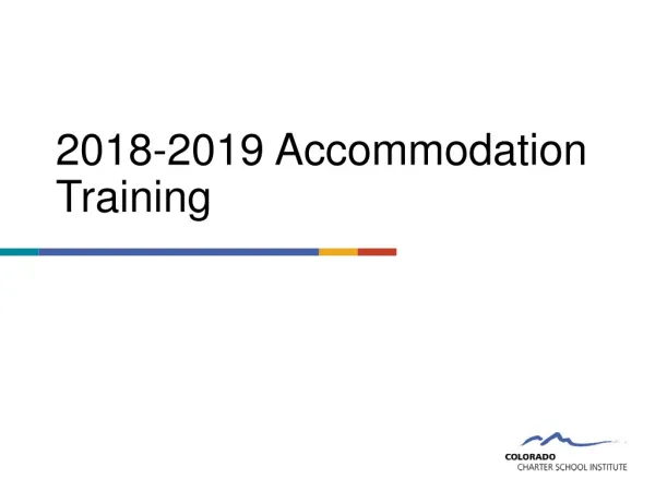 2018-2019 Accommodation Training