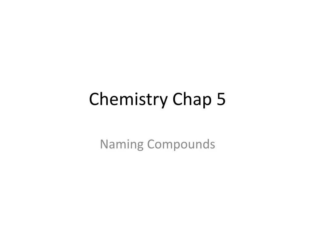 chemistry chap 5