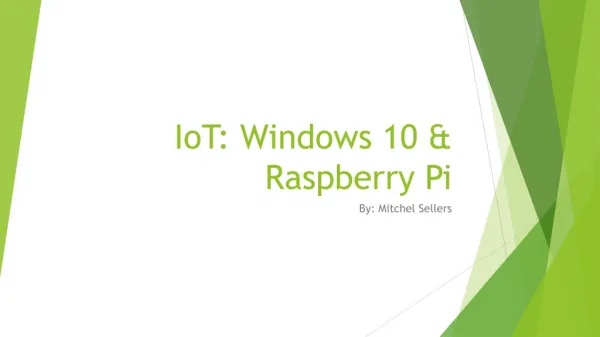 IoT : Windows 10 &amp; Raspberry Pi