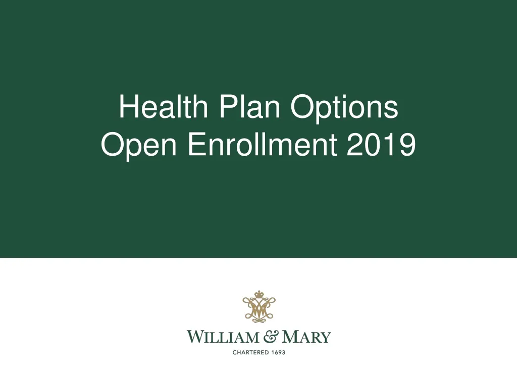 health plan options open enrollment 2019
