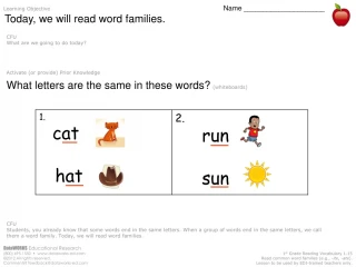 Learning Objective Name _____________________ - slide 1