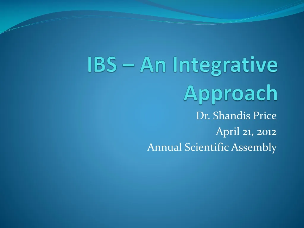 ibs an integrative approach