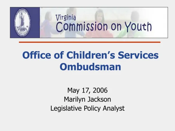 Office of Children’s Services Ombudsman