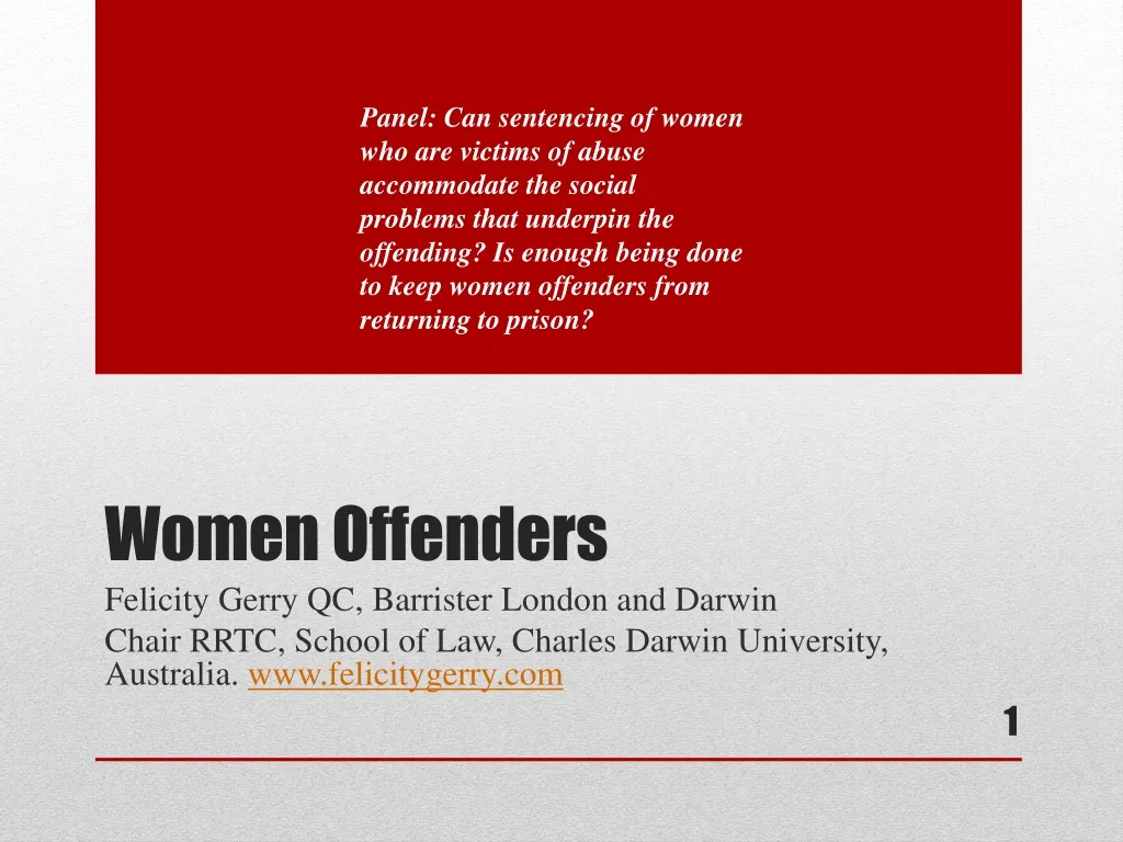women offenders