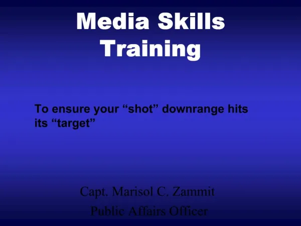 Media Skills Training