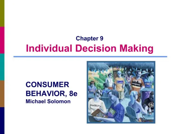 Chapter 9 Individual Decision Making