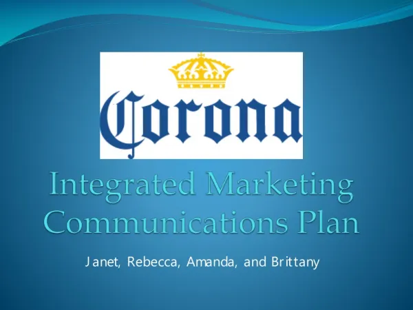 Integrated Marketing Communications Plan