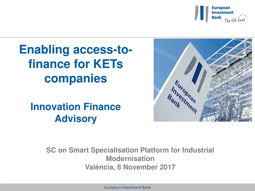 enabling access to finance for kets companies