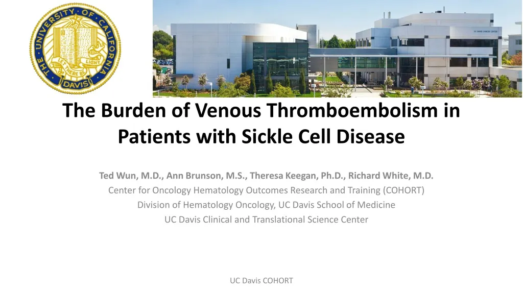 the burden of venous thromboembolism in patients with sickle cell disease