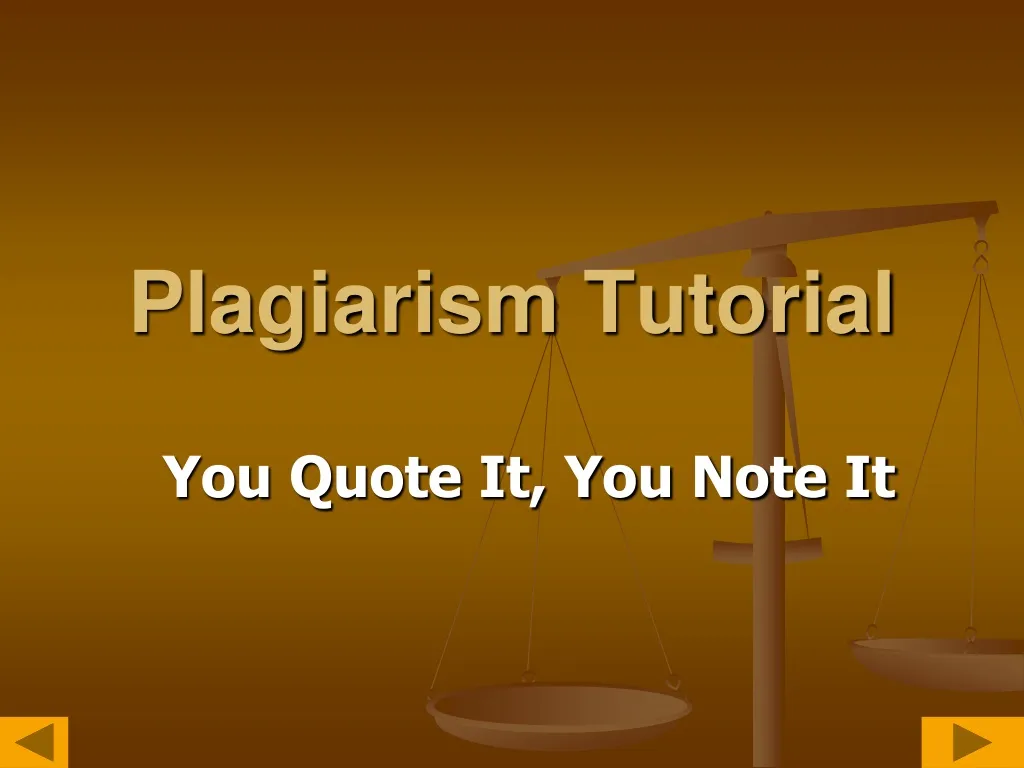 plagiarism tutorial