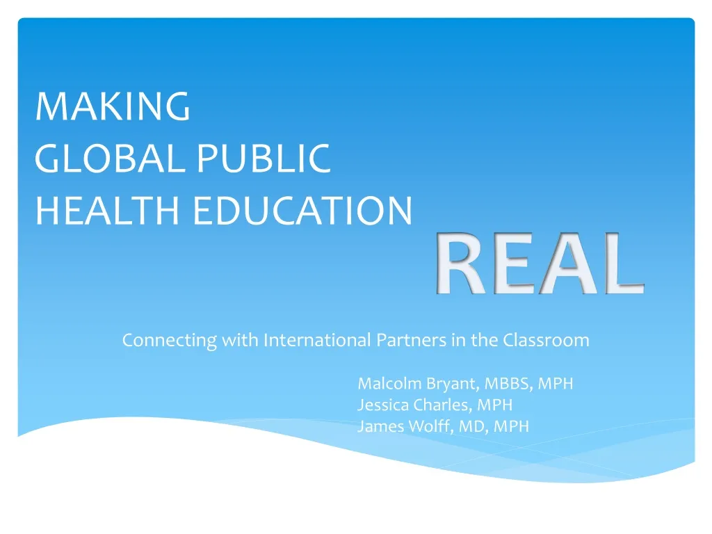 making global public health education