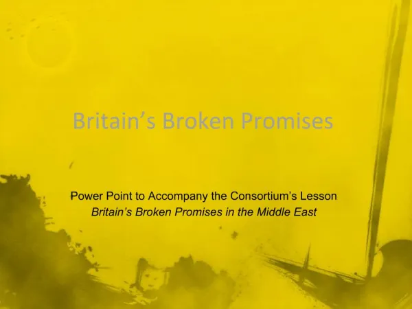 Britain s Broken Promises