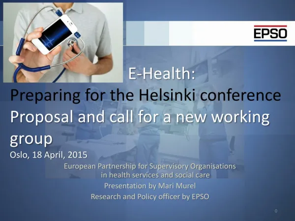 European Partnership for Supervisory Organisations in health services and social care