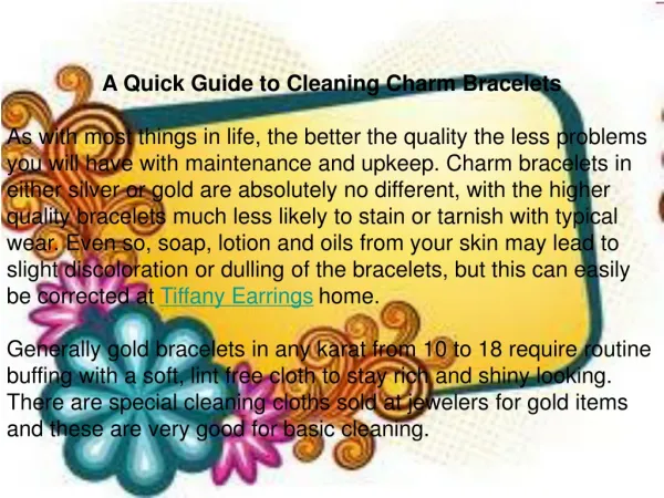 A Quick Guide to Cleaning Charm Bracelets