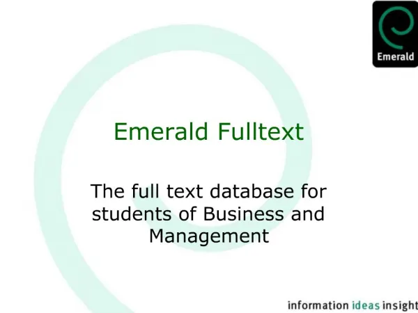 Emerald Fulltext