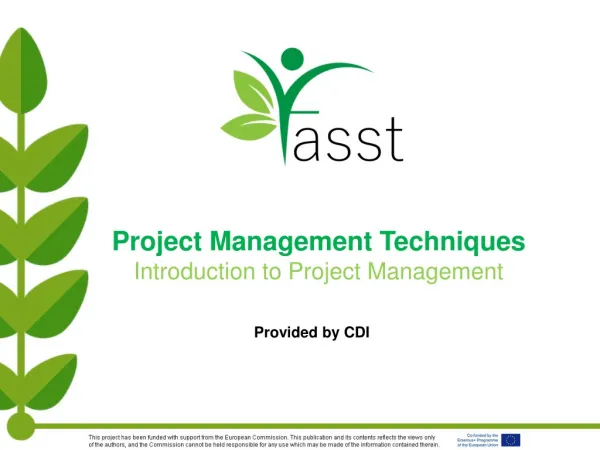 Project Management Techniques Introduction to Project Management