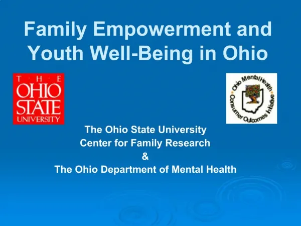 Family Empowerment and Youth Well-Being in Ohio
