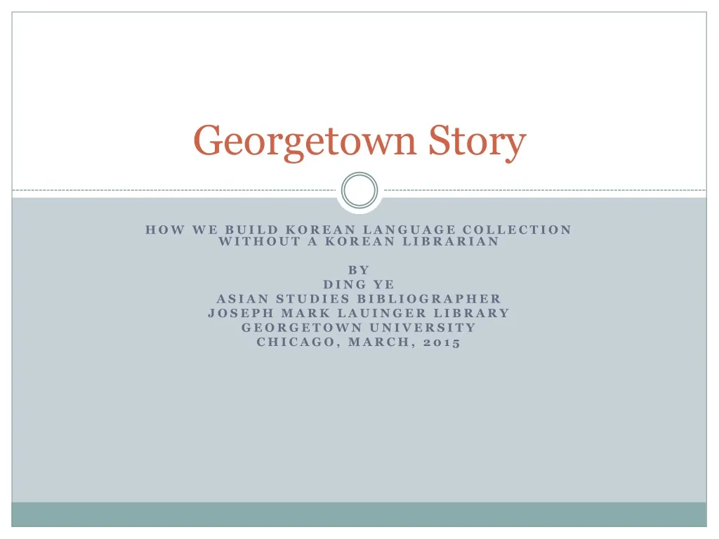 georgetown story