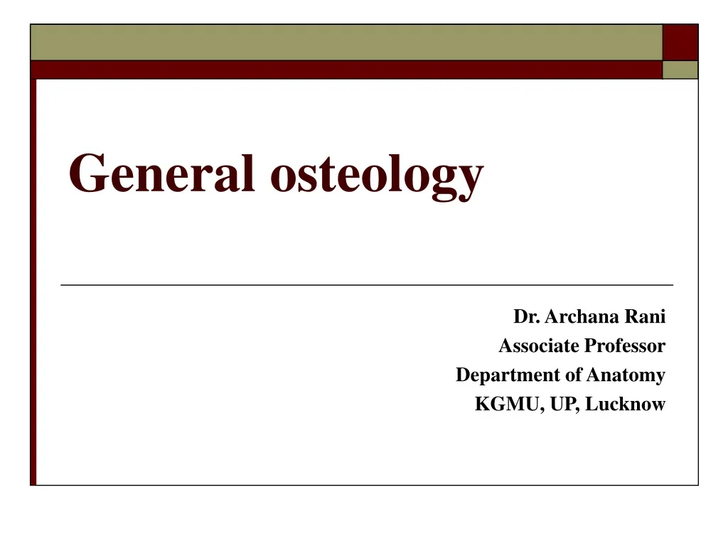 general osteology