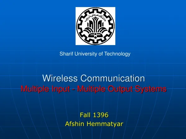 Wireless Communication Multiple Input - Multiple Output Systems