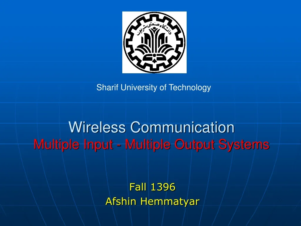 wireless communication multiple input multiple output systems